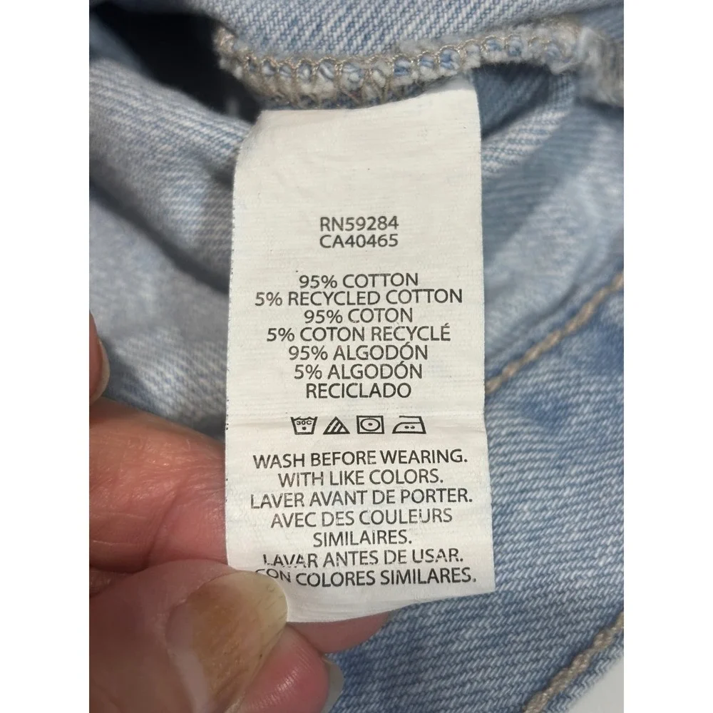 The Childrens Place Denim Jacket Kids 4T Light Wash Ruffle Heart Button Trim